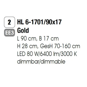 Candelabru, Lustra LED design LUX PRISM, 24K gold plated 94473 universul-luminii.ro