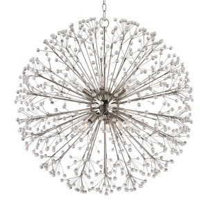 Candelabru LUX design modern DUNKIRK nichel lucios, cu 10 surse de lumina