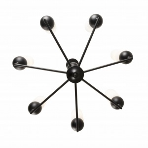 Candelabru modern cu 7 brate Nova Black 595183 universul-luminii.ro