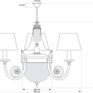 Candelabru personalizabil realizat manual BIBIONE 248083 universul-luminii.ro