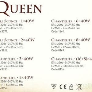 Candelabru rustic fabricat manual din lemn dim.50x50cm, 4 brate Queen WOOD-QU-SP4 177883 universul-luminii.ro