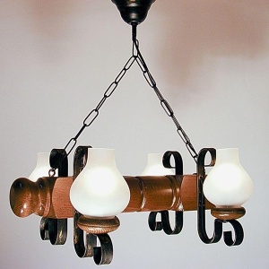 Candelabru rustic fabricat manual din lemn Rustic WOOD-RU-SP4 - Img 4