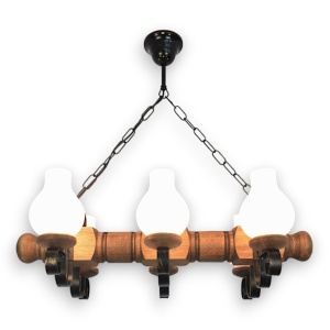 Candelabru rustic fabricat manual din lemn Rustic WOOD-RU-SP6 - Img 11