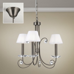 Candelabru stil clasic cu cristal K9 ARIANE 3L nickel inchis 156413 universul-luminii.ro