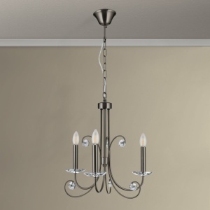 Candelabru stil clasic cu cristal K9 ARIANE 3L nickel inchis 234873 universul-luminii.ro