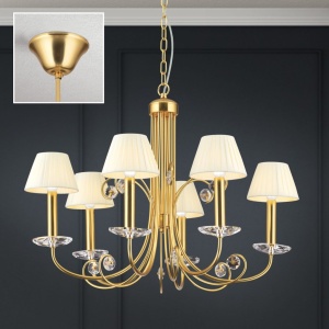 Candelabru stil clasic cu cristal K9 ARIANE 6L auriu 156433 universul-luminii.ro