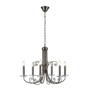 Candelabru stil clasic cu cristal K9 ARIANE 6L nickel inchis 234863 universul-luminii.ro