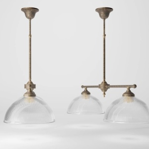 Candelabru stil neoclasic din alama si sticla Elide - Img 11