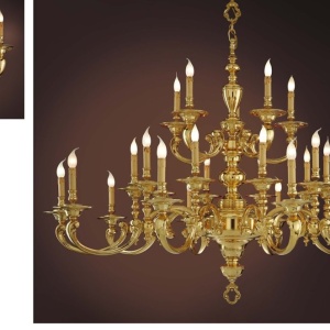 Candelabru XXL cu 25 brate LUX realizat manual Otello 163203 universul-luminii.ro