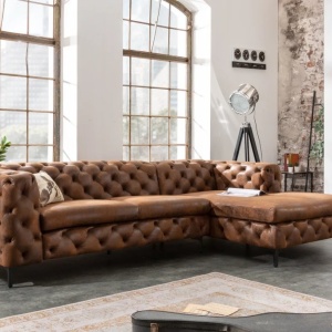Coltar design Chesterfield, Microfibra, Maro Antic, MODERN BAROCK - Img 4