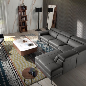 Coltar dreapta design italian LUX tapitat cu piele naturala Alfredo - Img 2