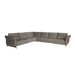 Coltar LUX design italian modular cu functia relax Cowhide gri inchis