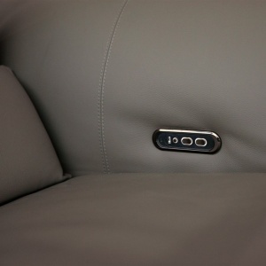 Coltar LUX design italian modular cu functia relax Cowhide gri inchis - Img 6