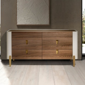 Comoda deosebita design LUX Walnut-Bej - Img 3