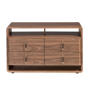 Comoda design LUX cu sertare Walnut Veneer - Img 2