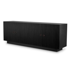 Comoda design LUX, Furnir de stejar gri carbune, Dimitrios