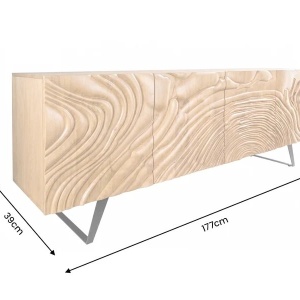 Comoda din lemn cu model 3D ZEN FLUID 175cm - Img 10
