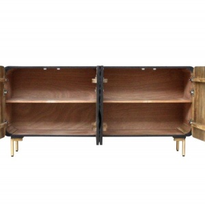 Comoda din lemn de mango Lagoon 160cm, negru - Img 3