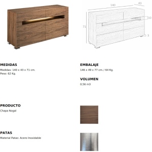 Comoda eleganta design modern cu iluminat LED - Img 5