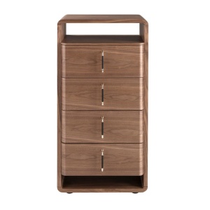 Comoda inalta design LUX cu sertare Walnut Veneer - Img 2