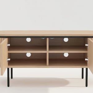 Comoda TV cu furnir de stejar ATELIER 120cm - Img 5