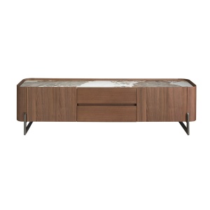 Comoda TV deosebita design LUX Walnut-Marble - Img 6