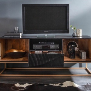 Comoda TV din lemn Scorpion 160cm Mango negru - Img 5