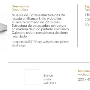 Comoda TV eleganta design LUX Gloria AC-F6080 - Img 3