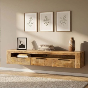 Comoda TV suspendata industrial style Iron Craft mango natur, 160cm - Img 5