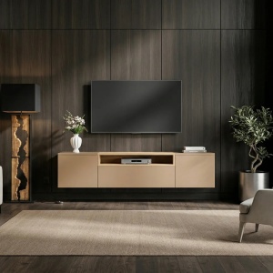 Comoda TV suspendata LOFT 160cm natur/ greige