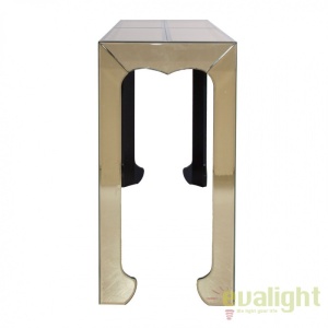 Consola art deco design lux placata cu sticla, Chaussy 23323 VH - Img 3