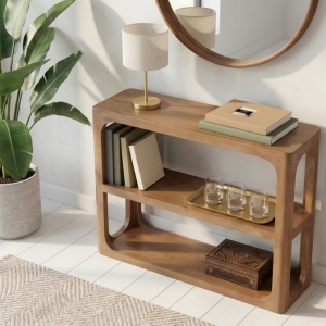 Consola din lemn de mango ELEMENTS 90cm - Img 3