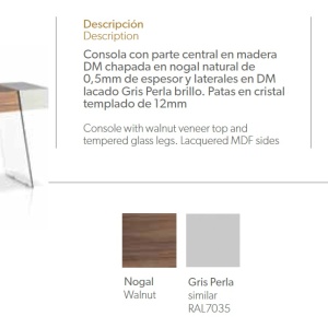 Consola eleganta design LUX Gorgeous, gri perla AC-HC-ST-001 - Img 3