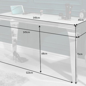 Consola eleganta Modern Barock 145cm, argintiu/ aspect de marmura - Img 2
