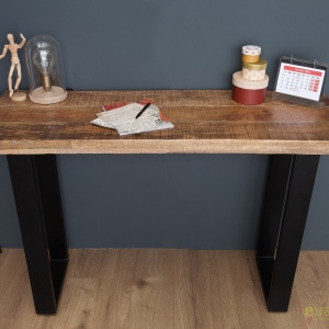 Consola industrial style Iron Craft mango natur, 115cm - Img 5