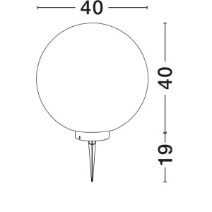 Corp cu tarus iluminat exterior decorativ IP65 MOON D-40cm 238383 universul-luminii.ro