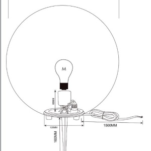 Corp de iluminat ambiental exterior IP54 Erda diametru 50cm 122423 universul-luminii.ro