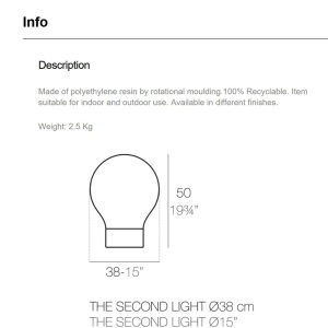 CORP DE ILUMINAT LED DECORATIV THE SECOND LIGHT 38cm 196203 universul-luminii.ro
