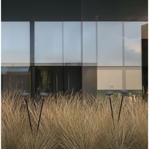 Corp iluminat exterior decorativ cu tarus CAMI H-80cm, ciment negru - Img 2