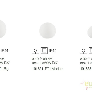 Corp iluminat exterior IP44, diametru 30cm, SOLE PT1 SMALL 191638 57413 universul-luminii.ro