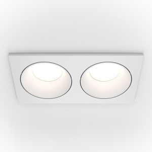 Corp incastrabil cu 2 spoturi design tehnic Zoom alb 62823 universul-luminii.ro