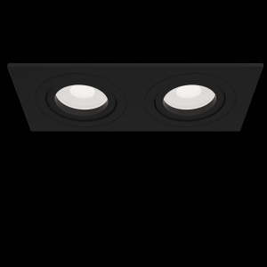 Corp incastrabil cu 2 spoturi directionabile Atom negru MY-DL024-2-02B 185733 universul-luminii.ro