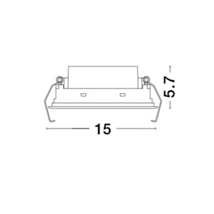 Corp incastrabil tavan fals cu 5 spoturi LED SWAN alb/ negru NVL-9232126 189803 universul-luminii.ro