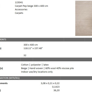Covor design LUX Pep 300x400cm, bej 115041 HZ - Img 2