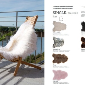 Covor din blana Icelandic Long Wool 110cm - Img 3