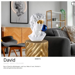 Figurina decorativa BUST DAVID - Img 5