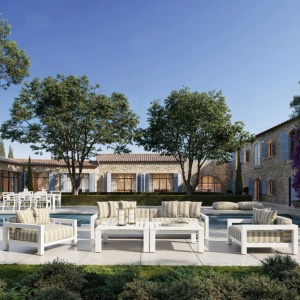 Fotoliu de interior/ exterior design LUX Cap-Antibes, alb mat - Img 2