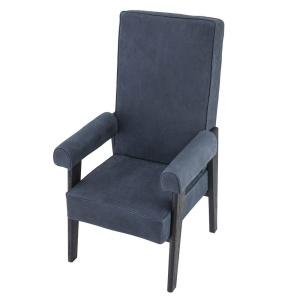 Fotoliu design clasic din piele naturala Milo, albastru 114504 HZ - Img 4