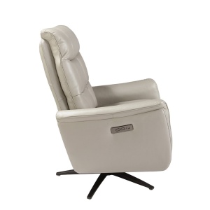 Fotoliu design LUX cu functia relax Cowhide Grey leather - Img 10