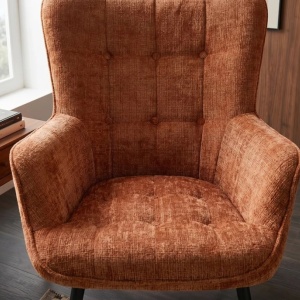 Fotoliu design nordic SCANDINAVIA maro rustic - Img 9